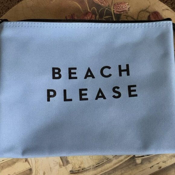 Handbags - Milly Beach Please Blue Wristlet Pouch Makeup Bag Excellent Condition